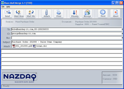 b2Mail-Merge 6.1 screenshot 1-1
